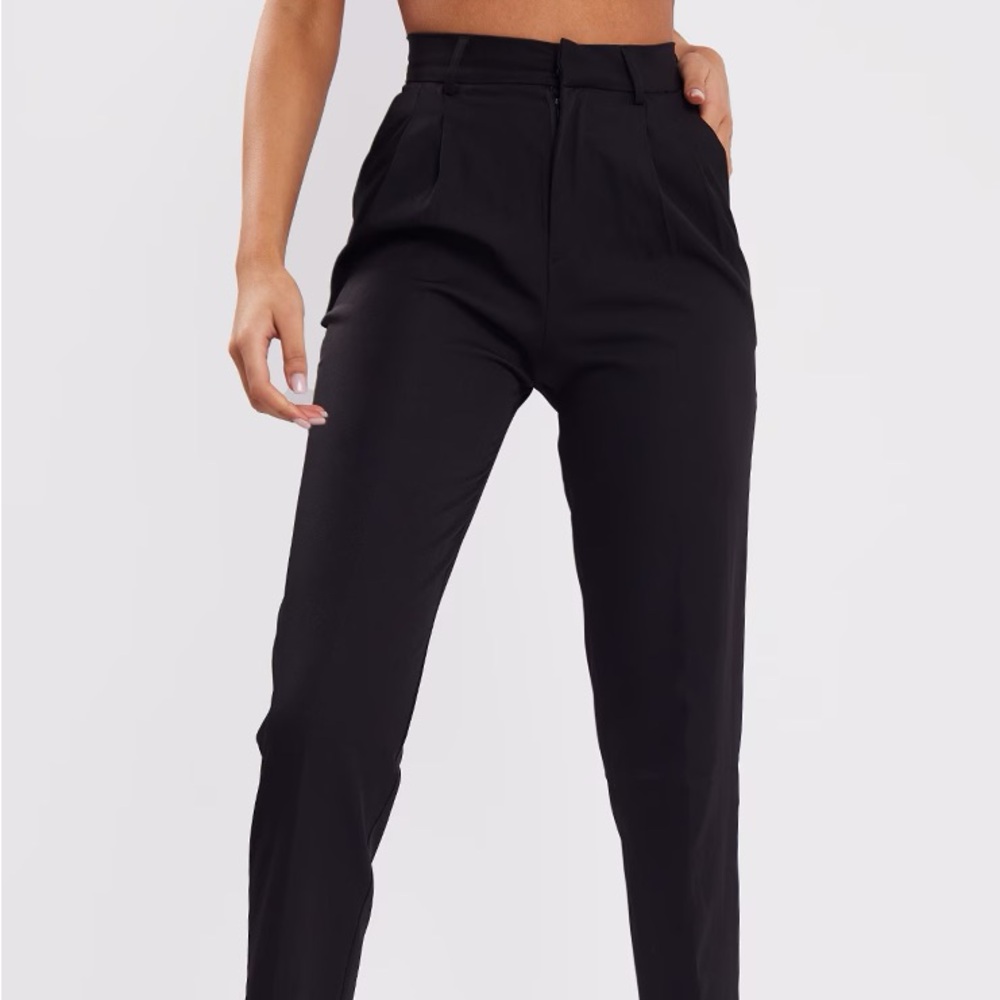 PLT TALL BLACK CIGARETTE PANTS